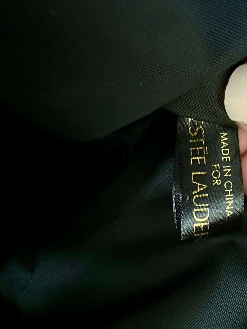 Estée Lauder Black Nylon Tote Bag With Mirror Wallet